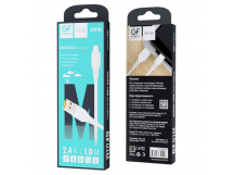 Кабель GFPower 01M USB (m)-microUSB (m) 1м 2.4A ПВХ белый (1/200/800)