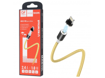 Кабель GFPower 02M USB (m)-microUSB (m) 1м 2.4A нейлон золотой (1/200/800)