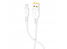 Кабель GFPower 06M USB (m)-microUSB (m) 1м 2.4A ПВХ белый (1/200/800)