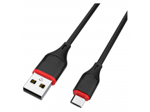 Кабель GFPower 17M USB (m)-microUSB (m) 1м 2.4A ПВХ черный (1/648)