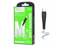 Кабель GFPower 19M USB (m)-microUSB (m) 1м 2.4A силикон белый (1/120/480)