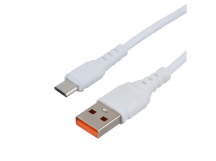 Кабель GoPower GP06M USB (m)-microUSB (m) 1м 2.4A ПВХ белый (1/200/800)
