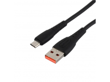 Кабель GoPower GP07M USB (m)-microUSB (m) 1м 2.4A силикон черный (1/200/800)