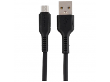 Кабель GoPower GP21M USB (m)-microUSB (m) 1м 2.4A силикон черный (1/200/800)