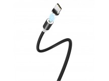 Кабель GFPower MAG09T USB (m)-Type-C (m) 1м 2.4A нейлон магнит черный (1/200/800)