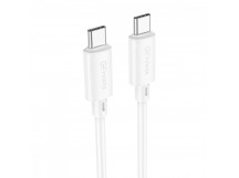 Кабель GFPower X32TT Type-C (m)-Type-C (m) 1м 60W ПВХ белый (1/30/420)