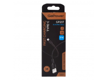 Кабель GoPower GP21T USB (m)-Type-C (m) 1м 3.0A 27W силикон черный (1/200/800)