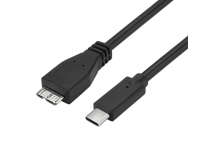 Кабель GoPower Type-C (m)-microUSB-B (m) 0.5м ПВХ черный Premium Zip-Lock c подвесом (1/200)