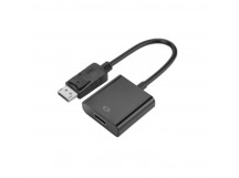 Переходник GoPower DisplayPort (m)-HDMI (f) ver.1.4 черный Premium Zip-Lock c подвесом (1/200)