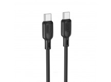 Кабель TypeC - TypeC BOROFONE BX113 60W Silicone (черный) 1м, мятая упаковка