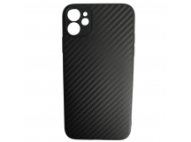 Чехол силиконовый iPhone 11 карбон черный