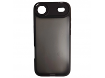 Чехол силикон-пластик iPhone 17 Air матовый с окантовкой черный