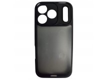 Чехол силикон-пластик iPhone 17 Pro матовый с окантовкой черный