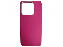 Чехол пластиковый Honor X6C ЭкоКожа с оободком фуксия