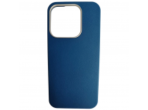 Чехол пластиковый Honor X8C ЭкоКожа с оободком синий