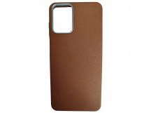 Чехол пластиковый Samsung A07 ЭкоКожа с оободком коричневый