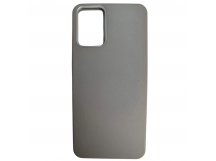 Чехол пластиковый Samsung A07 ЭкоКожа с оободком серый