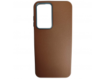 Чехол пластиковый Samsung A17/A26 ЭкоКожа с оободком коричневый