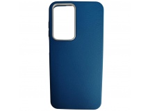 Чехол пластиковый Samsung A17/A26 ЭкоКожа с оободком синий