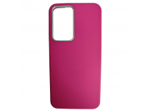 Чехол пластиковый Samsung A17/A26 ЭкоКожа с оободком фуксия