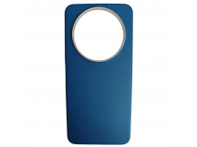 Чехол пластиковый Xiaomi Redmi А3/A3X/POCO C61 ЭкоКожа с оободком синий