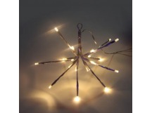 яTB20-WW-BO Гирлянда "еж" , 20 тепл белых LED , 10 веток по 1