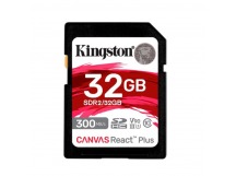 SDHC  32GB  Kingston Class 10 UHS-II U3 V90 React Plus (300 Mb/s)