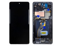 Дисплей для Samsung Galaxy S21 Ultra (G998B) модуль с рамкой Черный - (Soft OLED, 120 Гц) (Full Size)