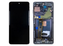 Дисплей для Samsung Galaxy S20 Ultra (G988B) модуль с рамкой Черный - (Soft OLED, 120 Гц) (Full Size)