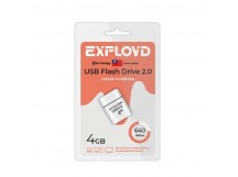 USB  4GB  Exployd  640  белый