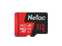 MicroSDXC  512GB  Netac  P500  Extreme Pro  Class 10 UHS-I A1 V30 (100 Mb/s) без адаптера