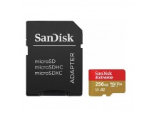 MicroSDXC  256GB  SanDisk Class 10 Extreme Plus A2 V30 UHS-I U3 (170 Mb/s) +SD адаптер