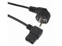 Кабель компьютер--> розетка 220V EU (угол-угол) <VDE> 3GX0,5mm2, 1,8m, медь, VCOM <CE021R-CU0.5-1.8M> (1/50)