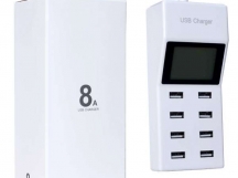 Сетевое зарядное устройство HUB-801 8USB Ports+LCD Fast Charger