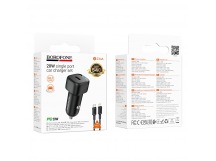 Автомобильное ЗУ BOROFONE BZ34A + кабель Lightning/Type-C (PD 20W) черное