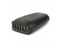Сетевой адаптер питания Live Pover H5013 6 USB+PD20W+ QC 3.0 65W (черный)