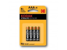 Батарейка Kodak XTRALIFE PREMIUM LR03 AAA BL4 Alkaline 1.5V (4/40/200/32000)
