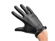 Перчатки Aviora L винил неопудренные 100шт. черный (1/10)