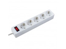 Сетевой фильтр Космос 5р.С/З 10A 5.0м ПВС 3x0.75мм² белый (1/20)