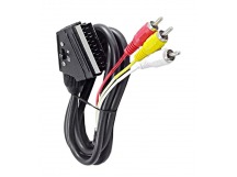 Кабель соединительный SCART to 3RCA SK16 (с переключателем) 1.5м
