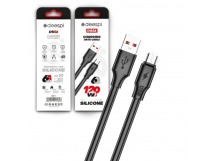 Кабель USB - Micro DEESPI DS56 Silicone 120W (черный) 1м