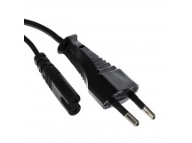 Кабель для аудио-видео техники IEC-320-C7--розетка 220V, 2-pin 1,8m ,черный, TELECOM <TP228-1.8-B>(1/250)