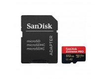 MicroSDXC  512GB  SanDisk Class 10 Extreme Pro A2 V30 UHS-I U3 (200 Mb/s) + SD адаптер