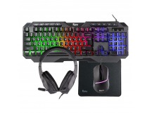 Набор игровой клавиатура+мышь+гарнитура+коврик Smartbuy F10 черный (SBC610GK)/4