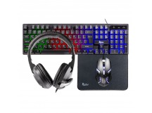 Набор игровой клавиатура+мышь+гарнитура+коврик Smartbuy F12 черный (SBC612GK) /4