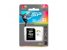MicroSD  32GB  Silicon Power Class 10  Elite UHS-I V10 A1 (R/W 100/30 Mb/s) + SD адаптер