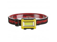 Фонарь налобный Спутник FH125 3W LED от батареек 3 режима черный желтый