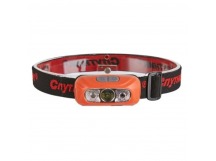 Фонарь налобный Спутник SL550 3W LED от аккумулятора 3 режима черный красный