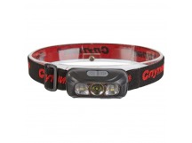 Фонарь налобный Спутник SL577 3W LED от аккумулятора 5 режимов черный красный