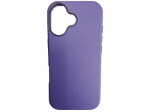 Чехол пластиковый iPhone 17 ЭкоКожа с ободком сиреневый